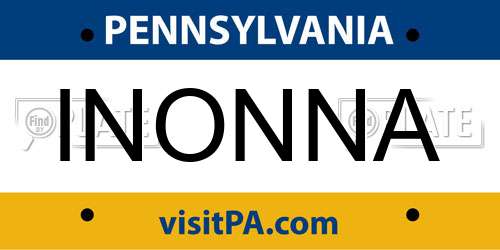 INONNA Pennsylvania License Plate
