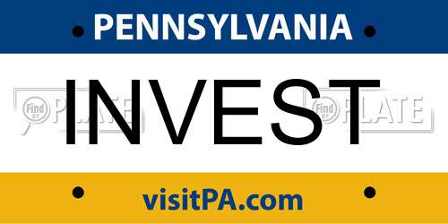 INVEST Pennsylvania License Plate