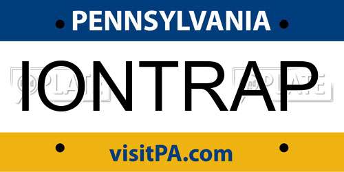 IONTRAP Pennsylvania License Plate