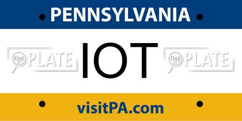 IOT Pennsylvania License Plate