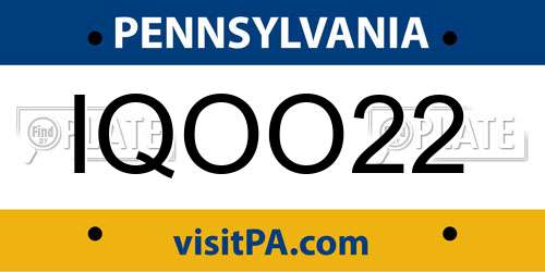 IQOO22 Pennsylvania License Plate