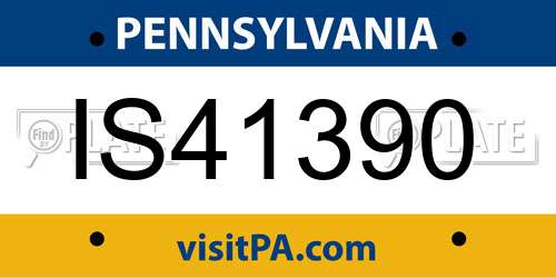 IS41390 Pennsylvania License Plate