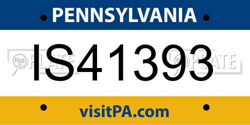 IS41393 Pennsylvania License Plate