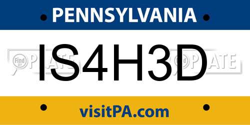 IS4H3D Pennsylvania License Plate