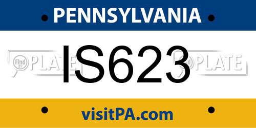 IS623 Pennsylvania License Plate