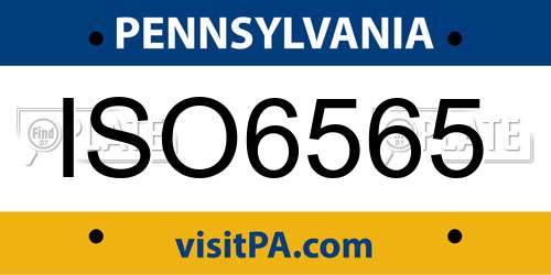 ISO6565 Pennsylvania License Plate