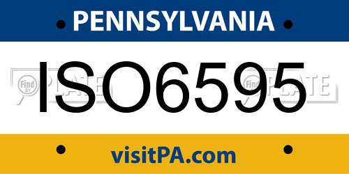 ISO6595 Pennsylvania License Plate