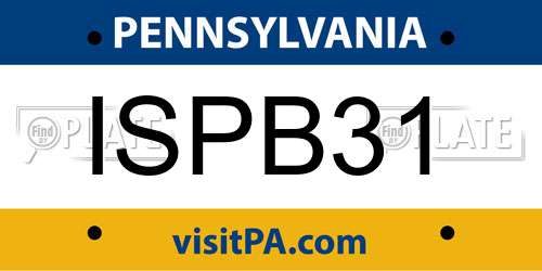 ISPB31 Pennsylvania License Plate
