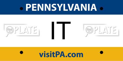 IT Pennsylvania License Plate