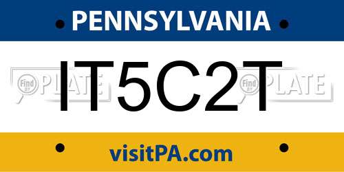 IT5C2T Pennsylvania License Plate