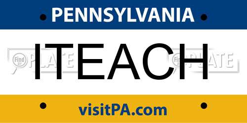 ITEACH Pennsylvania License Plate