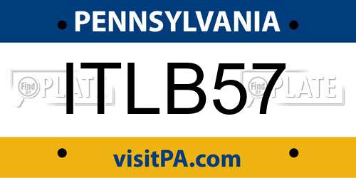 ITLB57 Pennsylvania License Plate