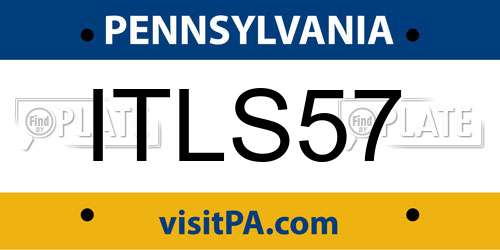 ITLS57 Pennsylvania License Plate
