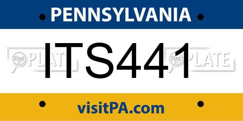 ITS441 Pennsylvania License Plate