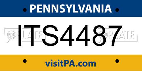 ITS4487 Pennsylvania License Plate