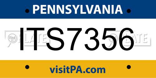 ITS7356 Pennsylvania License Plate