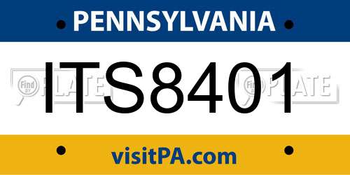 ITS8401 Pennsylvania License Plate