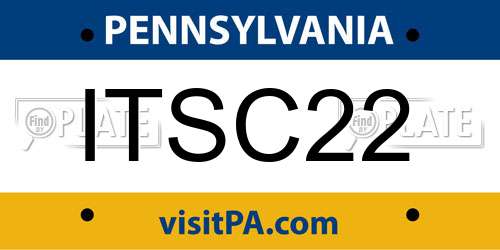 ITSC22 Pennsylvania License Plate