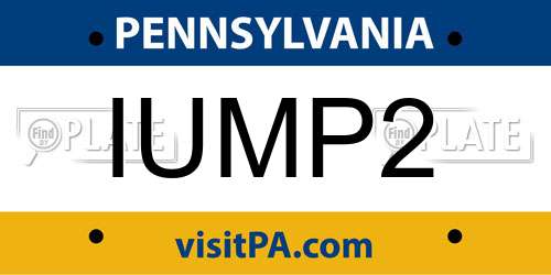 IUMP2 Pennsylvania License Plate