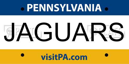 JAGUARS Pennsylvania License Plate
