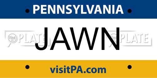 JAWN Pennsylvania License Plate