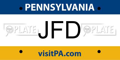 JFD Pennsylvania License Plate