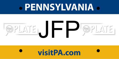 JFP Pennsylvania License Plate