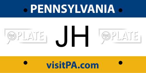 JH Pennsylvania License Plate
