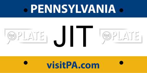 JIT Pennsylvania License Plate