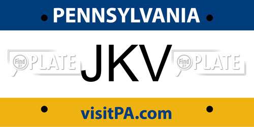 JKV Pennsylvania License Plate