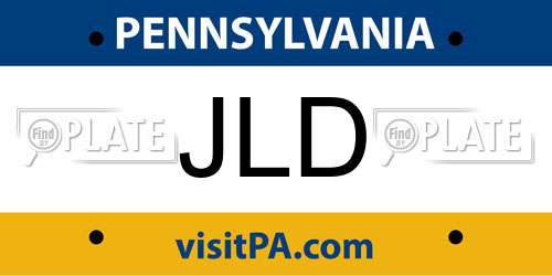 JLD Pennsylvania License Plate