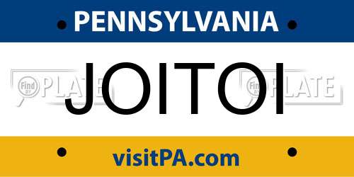 JOITOI Pennsylvania License Plate