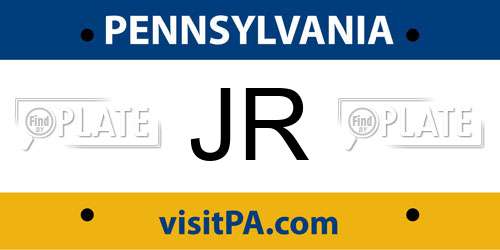 JR Pennsylvania License Plate