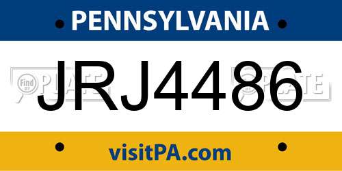 JRJ4486 Pennsylvania License Plate