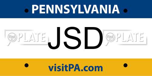JSD Pennsylvania License Plate