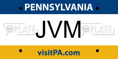 JVM Pennsylvania License Plate