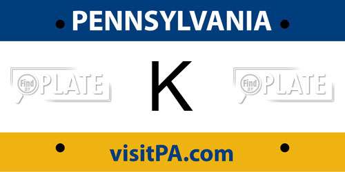 K Pennsylvania License Plate