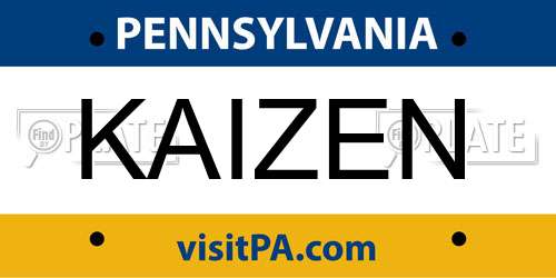 KAIZEN Pennsylvania License Plate