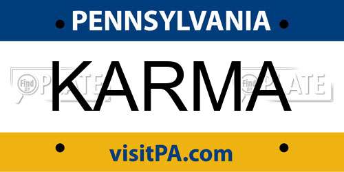 KARMA Pennsylvania License Plate