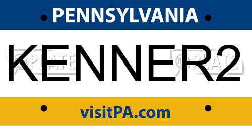 KENNER2 Pennsylvania License Plate