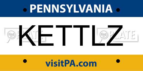 KETTLZ Pennsylvania License Plate