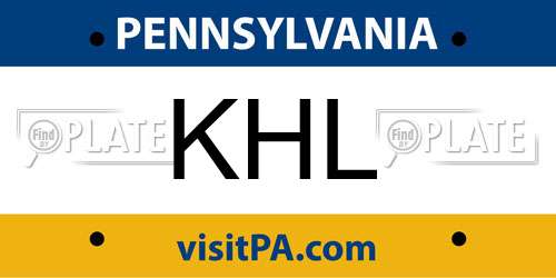 KHL Pennsylvania License Plate