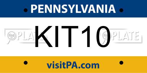 KIT10 Pennsylvania License Plate