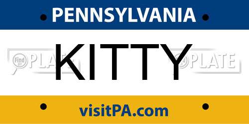 KITTY Pennsylvania License Plate
