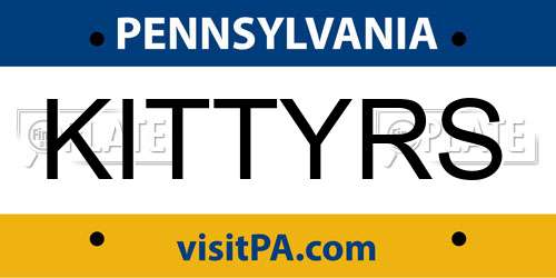 KITTYRS Pennsylvania License Plate