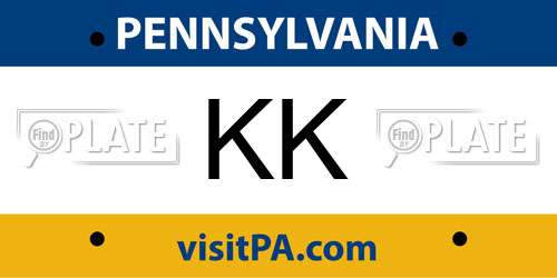KK Pennsylvania License Plate