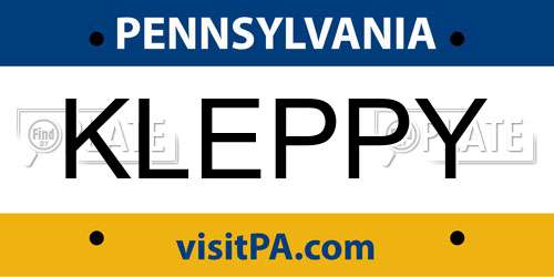 KLEPPY Pennsylvania License Plate