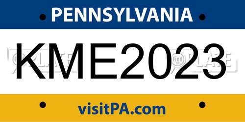 KME2023 Pennsylvania License Plate