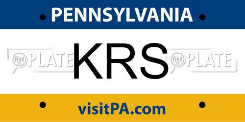 KRS Pennsylvania License Plate