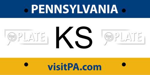 KS Pennsylvania License Plate